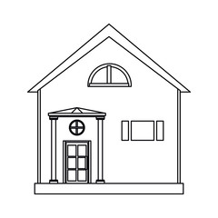 cartoon family house exterior concept vector illustration eps 10