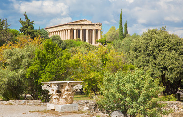 Fototapeta na wymiar Athens - Temple of Hephaestus.