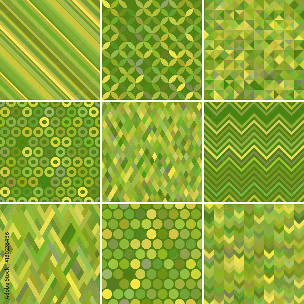Poster set of abstract colorful background, 9 geometric pattern, vector illustration. texture can be used f
