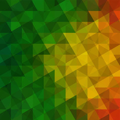 Obraz premium Triangle vector background. Can be used in cover design, book design, website background. Vector illustration. Yellow, green, red colors.
