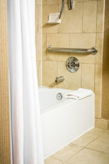 Handicapped Accessible Bathtub in a Hotel Room