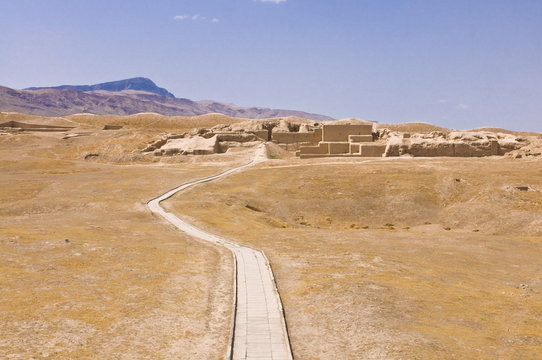 The ruins of the Parthian fortress, Nissa, Turkmenistan