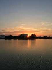 sunset on the lake