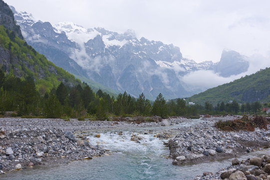 Thethi in the Albanian Alps, Albania