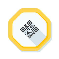 QR code button sign