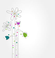 Obraz premium Arrière-plan floral