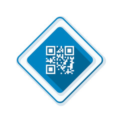 QR code button sign