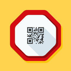 QR code button sign