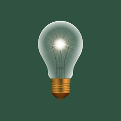 realistic light bulb. Vector illustration.