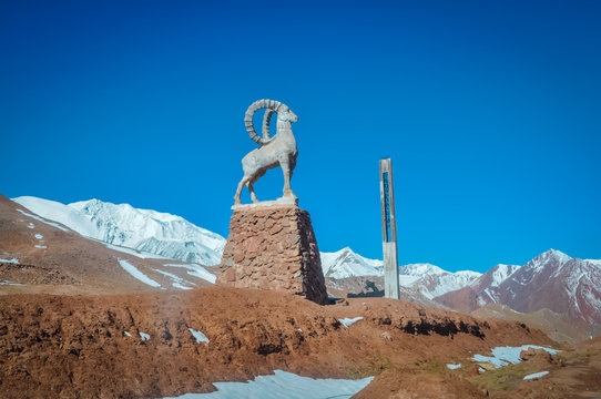 Sculpture of bouquetin