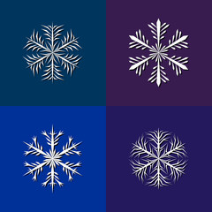 snowflake set isolated. Vector illustration.