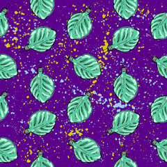 Pattern of vintage hand drawn balls and toys. Christmas and New Year design elements