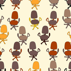 Seamless background with office furniture