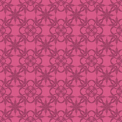 Pink Ornamental Seamless Line Pattern. Endless Texture. Oriental Geometric Ornament