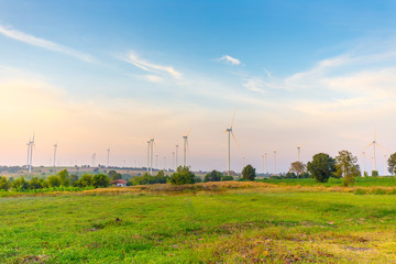 Fototapeta na wymiar Eco power, wind turbines