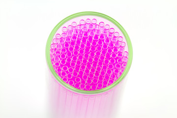 Close up  capillary tube , Medical equipment on white background