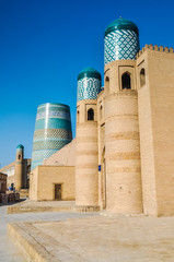 Blue tops in Khiva