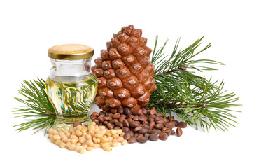 Pine nuts with oil.