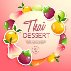 Thai Dessert : Vector Illustration