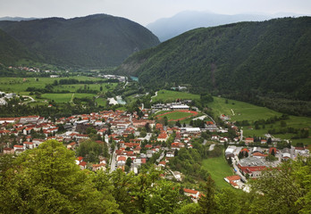 Fototapeta na wymiar View of Tolmin. Slovenia