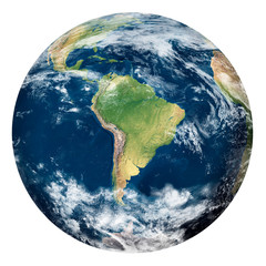 Planet Earth with clouds, South America - Pianeta Terra con nuvole, Sud America