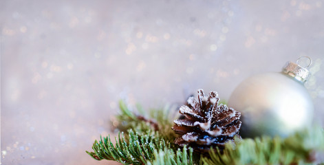 Christmas decoration with sparkling lights  - obrazy, fototapety, plakaty