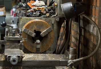 industrial machines in a old factory