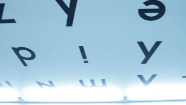 Alphabet letters in chaotic order