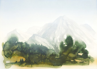Tuscany watercolor painting