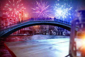 table background and new year time 