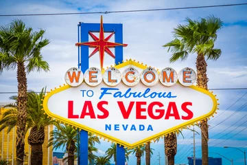 Fotobehang Welkom bij Fabulous Las Vegas-bord, Las Vegas Strip, Nevada, VS © JFL Photography