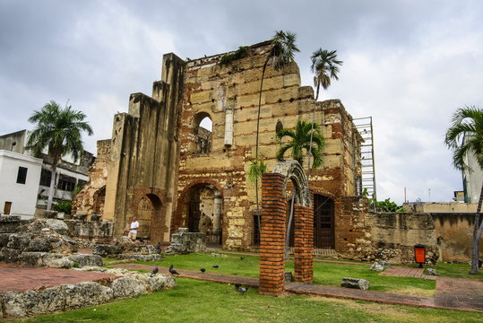 Ruins of the hospital of San Nicolas de Bari, Old Town, Santo Domingo, Dominican Republic