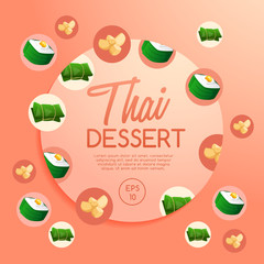 Thai Dessert : Vector Illustration
