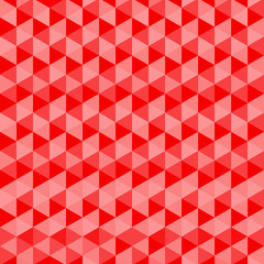 Red Triangles Seamless Vector Background. Abstract Pattern.