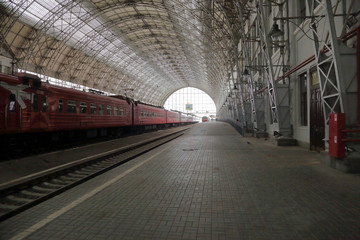 Fototapeta na wymiar Train station platform