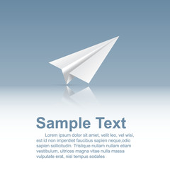 startup business concept, paper  plane was to soar Success