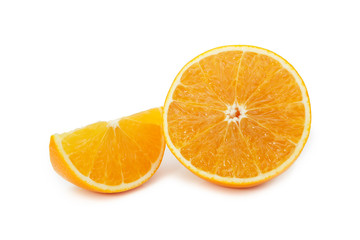 Orange fruit isolated on white background