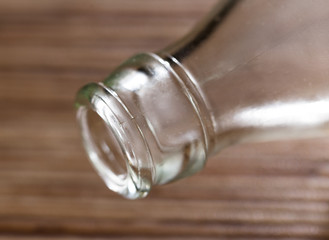 glass bottle neck. macro