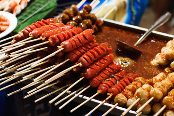 Street food in Asian country