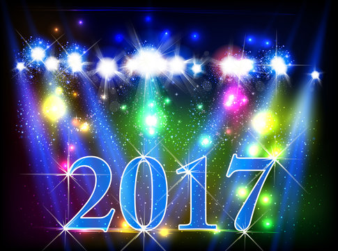 Happy New Year 2017 easy all editable