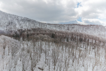 Snowy Mountains landscape ,Japan