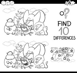 difference game with animals