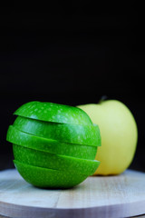 Green apple slice.