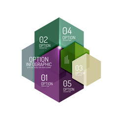 Infographic modern templates - geometric shapes