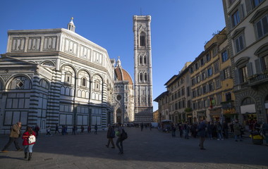 Obraz premium Italia,Toscana,Firenze, piazza Duomo e il Battistero