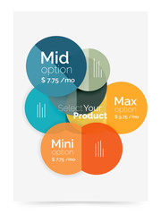 Circle business brochure template with options