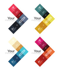 Vector color stripes infographics templates