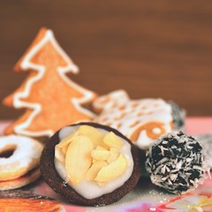Christmas sweets. Traditional homemade handmade Czech sweets.