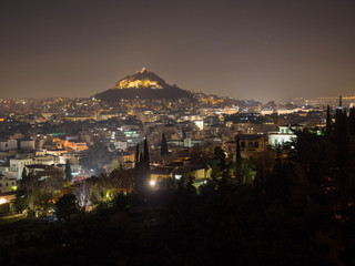 Panoramic view of Athens city