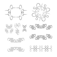 Vector Template Flourishes Set